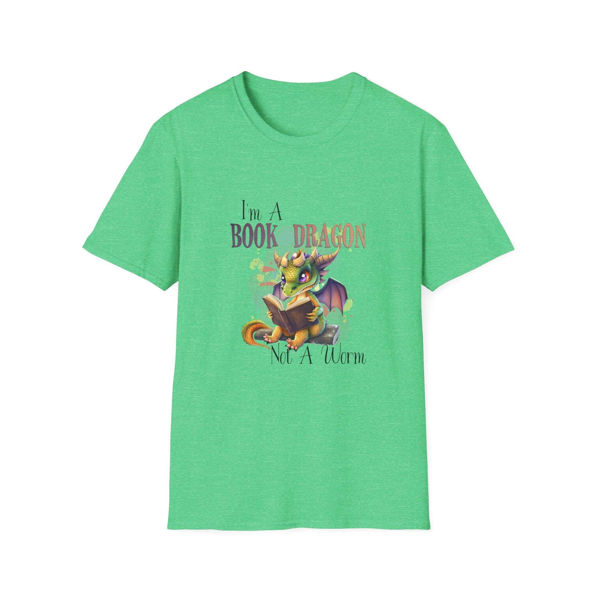 I'm A Book Dragon Not A Book Worm T-shirt-Unisex Softstyle T-Shirt